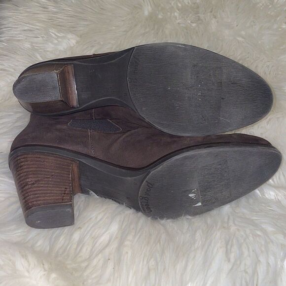 Paul Green Brown Nubuck Suede Leather Ankle Boots - Picture 5 of 7